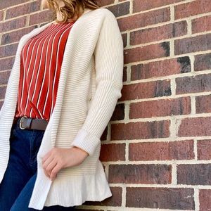 Madewell Fulton Sweater-Coat Wool Cream Medium M